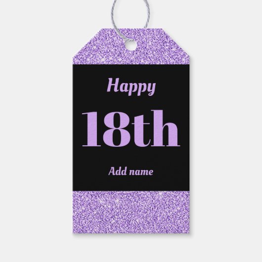  gepersonaliseerd verjaardagscadeau labels 18e cadeaulabel (Voorkant)