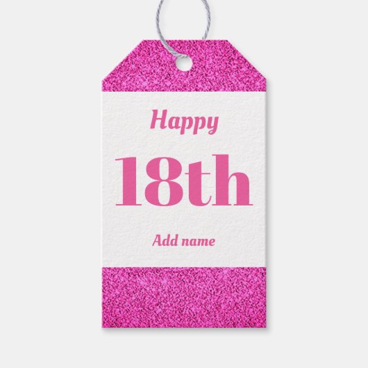  gepersonaliseerd verjaardagscadeau labels 18e cadeaulabel (Voorkant)