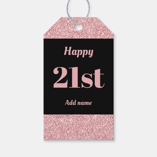  gepersonaliseerd verjaardagscadeau labels 21 cadeaulabel (Voorkant)