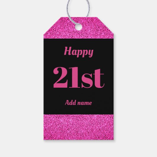  gepersonaliseerd verjaardagscadeau labels 21 cadeaulabel (Voorkant)