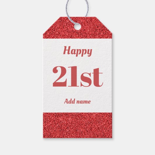  gepersonaliseerd verjaardagscadeau labels 21 cadeaulabel (Voorkant)