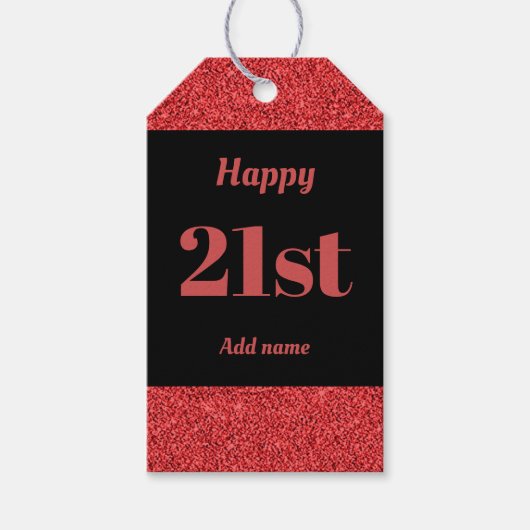  gepersonaliseerd verjaardagscadeau labels 21 cadeaulabel (Voorkant)