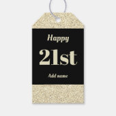 gepersonaliseerd verjaardagscadeau labels 21 cadeaulabel (Voorkant)