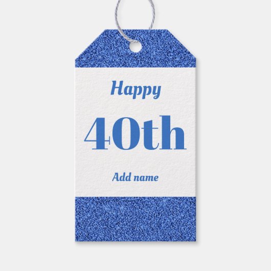 gepersonaliseerd verjaardagscadeau labels 40e cadeaulabel (Voorkant)