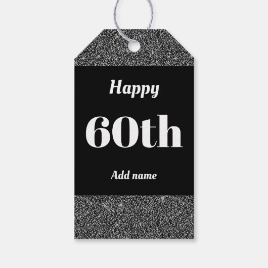  gepersonaliseerd verjaardagscadeau labels 60e cadeaulabel (Voorkant)