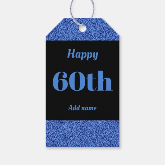  gepersonaliseerd verjaardagscadeau labels 60e cadeaulabel (Voorkant)