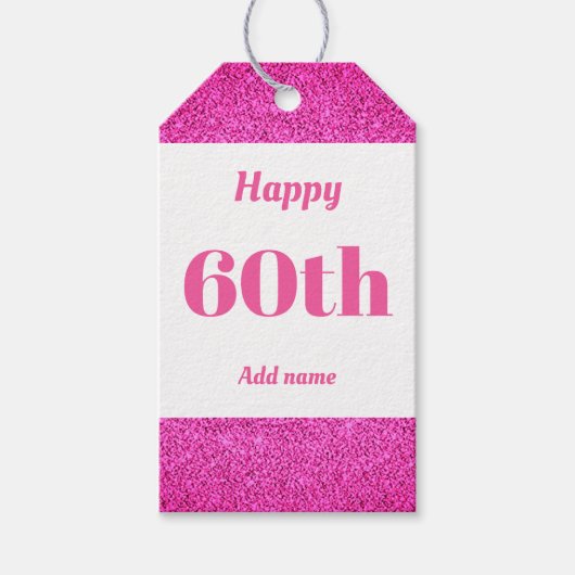  gepersonaliseerd verjaardagscadeau labels 60e cadeaulabel (Voorkant)