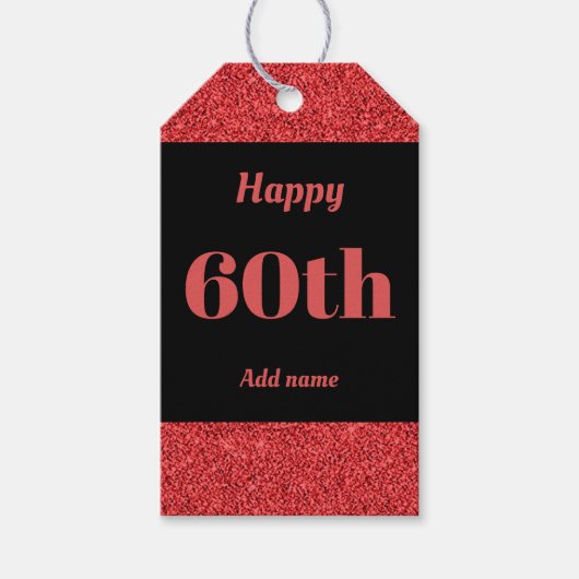  gepersonaliseerd verjaardagscadeau labels 60e cadeaulabel (Voorkant)
