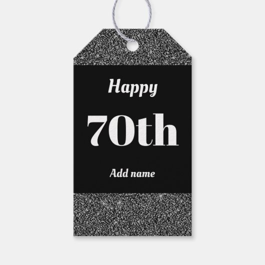  gepersonaliseerd verjaardagscadeau labels 70e cadeaulabel (Voorkant)