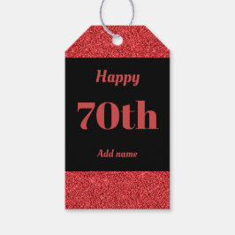  gepersonaliseerd verjaardagscadeau labels 70e cadeaulabel