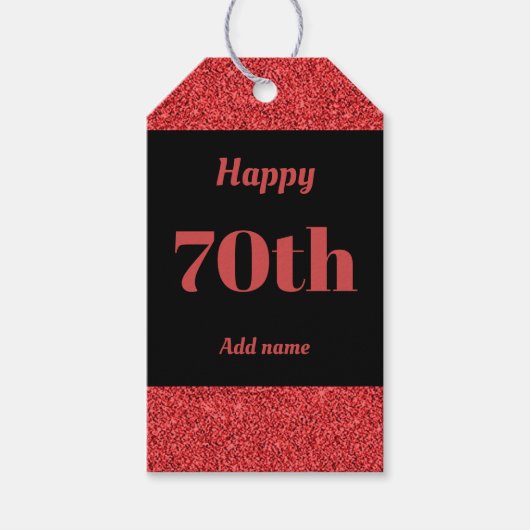  gepersonaliseerd verjaardagscadeau labels 70e cadeaulabel (Voorkant)