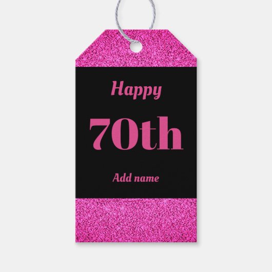  gepersonaliseerd verjaardagscadeau labels 70e cadeaulabel (Voorkant)