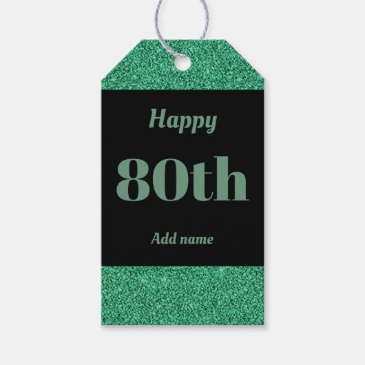  gepersonaliseerd verjaardagscadeau labels 80e cadeaulabel (Voorkant)