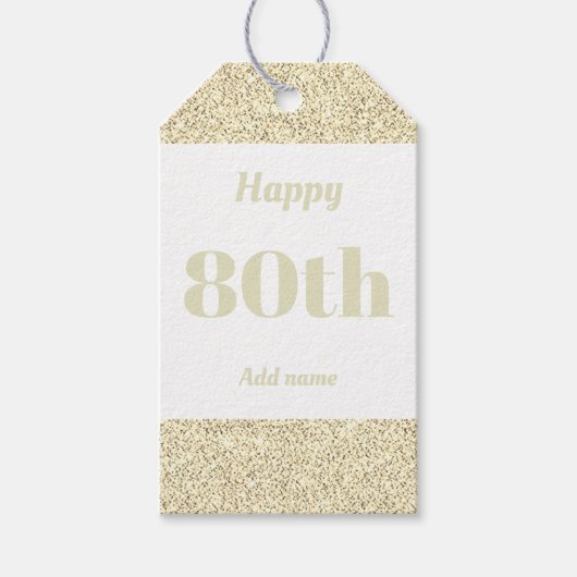 gepersonaliseerd verjaardagscadeau labels 80e cadeaulabel (Voorkant)