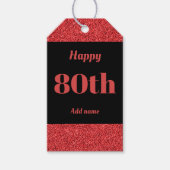  gepersonaliseerd verjaardagscadeau labels 80e cadeaulabel (Voorkant)