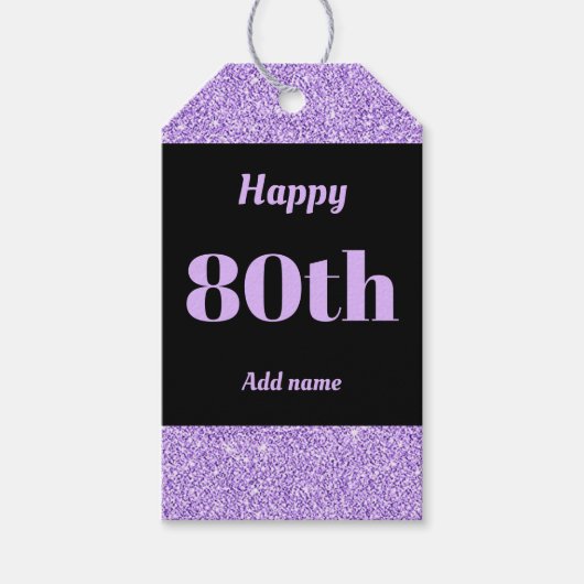  gepersonaliseerd verjaardagscadeau labels 80e cadeaulabel (Voorkant)