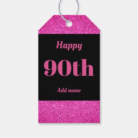  gepersonaliseerd verjaardagscadeau labels 90e cadeaulabel (Voorkant)