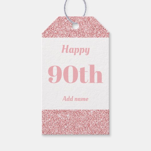 gepersonaliseerd verjaardagscadeau labels 90e cadeaulabel (Voorkant)