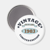 Gepersonaliseerd  verjaardagscadeau magneet (Voorkant / Achterkant)