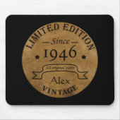 Gepersonaliseerd  verjaardagscadeau muismat (Voorkant)