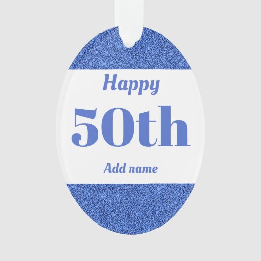 gepersonaliseerd verjaardagscadeau ornament 50th (voorkant)