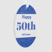 gepersonaliseerd verjaardagscadeau ornament 50th (voorkant)