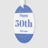 gepersonaliseerd verjaardagscadeau ornament 50th (voorkant)