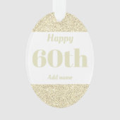  gepersonaliseerd verjaardagscadeau ornament 60th (voorkant)