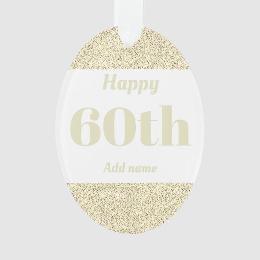  gepersonaliseerd verjaardagscadeau ornament 60th (voorkant)