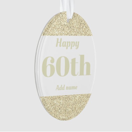  gepersonaliseerd verjaardagscadeau ornament 60th (voorkant)