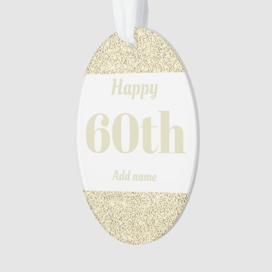  gepersonaliseerd verjaardagscadeau ornament 60th (voorkant)