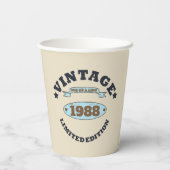 Gepersonaliseerd  verjaardagscadeau papieren bekers (Achterkant)