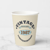 Gepersonaliseerd verjaardagscadeau papieren bekers (Achterkant)