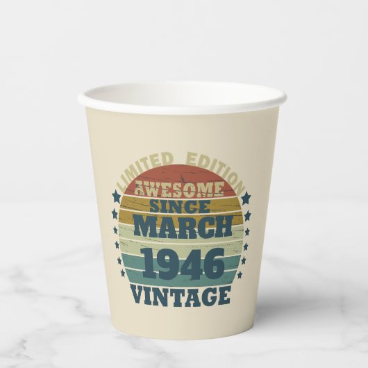 Gepersonaliseerd  verjaardagscadeau papieren bekers (Voorkant)