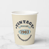 Gepersonaliseerd verjaardagscadeau papieren bekers (Achterkant)