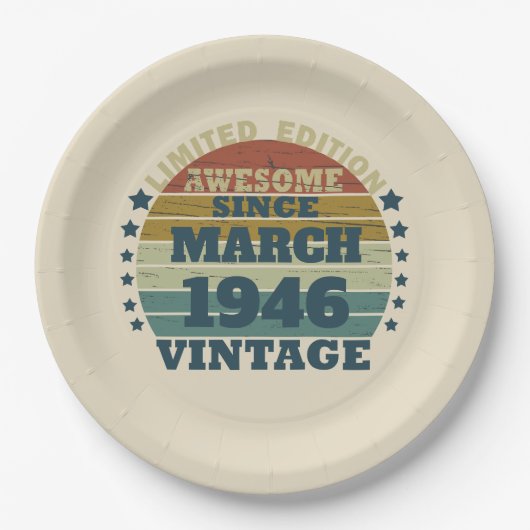 Gepersonaliseerd  verjaardagscadeau papieren bordje (Voorkant)