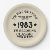 Gepersonaliseerd verjaardagscadeau papieren bordje (Voorkant)