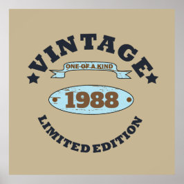 Gepersonaliseerd verjaardagscadeau poster