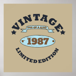 Gepersonaliseerd verjaardagscadeau poster