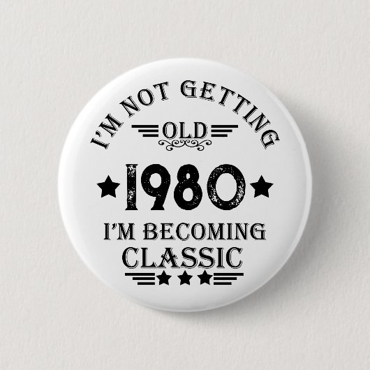 Gepersonaliseerd  verjaardagscadeau ronde button 5,7 cm (Voorkant)