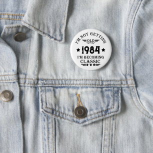Gepersonaliseerd verjaardagscadeau ronde button 5,7 cm