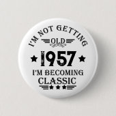 Gepersonaliseerd verjaardagscadeau ronde button 5,7 cm (Voorkant)