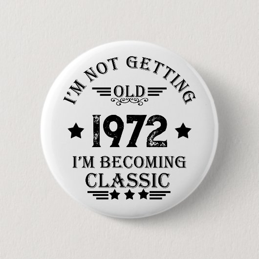 Gepersonaliseerd  verjaardagscadeau ronde button 5,7 cm (Voorkant)