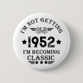 Gepersonaliseerd  verjaardagscadeau ronde button 5,7 cm (Voorkant)