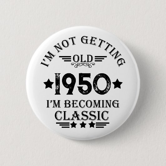 Gepersonaliseerd verjaardagscadeau ronde button 5,7 cm (Voorkant)