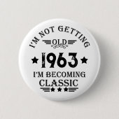 Gepersonaliseerd  verjaardagscadeau ronde button 5,7 cm (Voorkant)