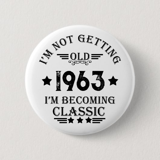 Gepersonaliseerd verjaardagscadeau ronde button 5,7 cm (Voorkant)