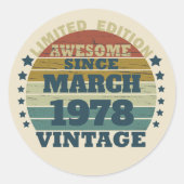 Gepersonaliseerd  verjaardagscadeau ronde sticker (Voorkant)