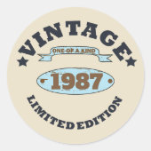 Gepersonaliseerd  verjaardagscadeau ronde sticker (Voorkant)