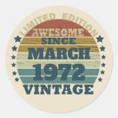 Gepersonaliseerd  verjaardagscadeau ronde sticker (Voorkant)